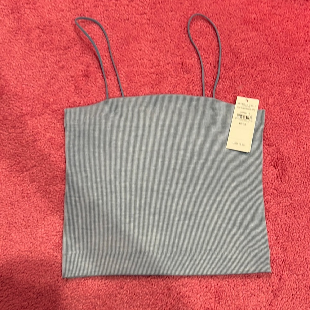 American Eagle Blue crop tank top